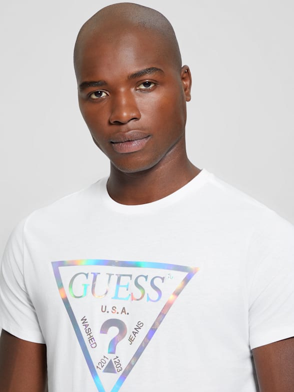 Mens white guess t clearance shirt