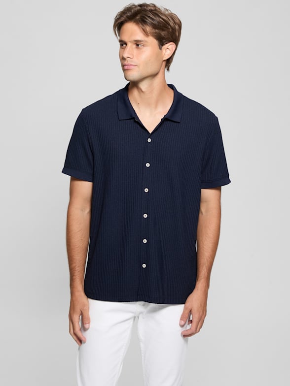 Guess shirt mens striped 2025