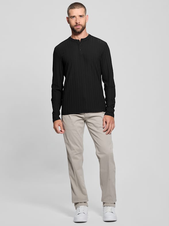 Guess long sleeve hot sale t shirt mens