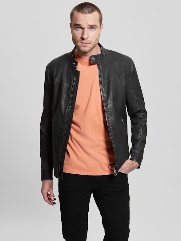 Wilson leather guess jacket sales
