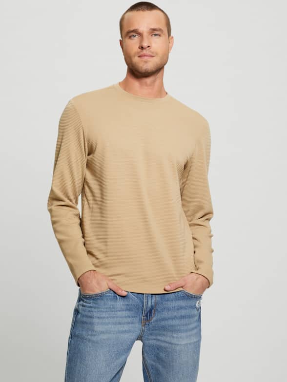 Men s Long Sleeve Shirts Tees GUESS