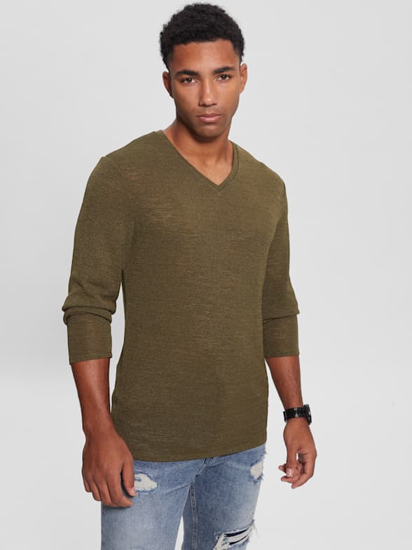 Guess striped shirt mens long sleeve discount