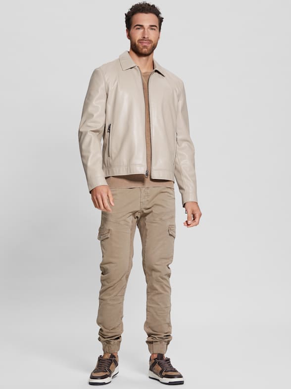 Men s Leather Jackets GUESS