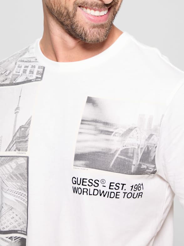 Men s Graphic Tanks T Shirts GUESS
