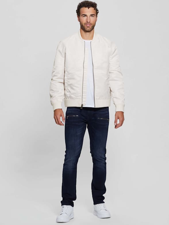 Guess white bomber jacket 2025
