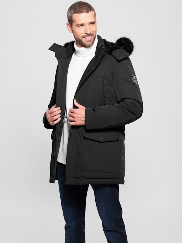 Guess hooded toggle coat best sale