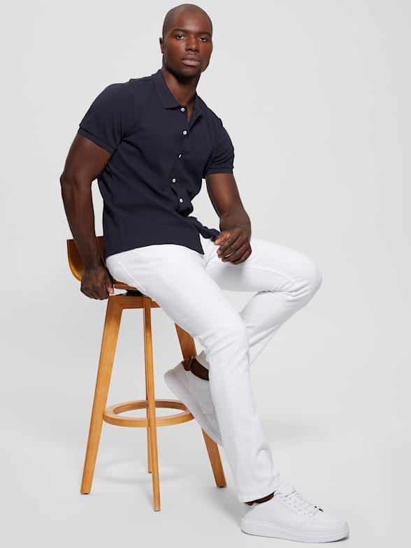 Guess white shirt men clearance