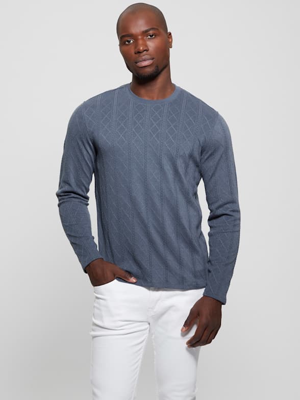Men s Long Sleeve Tees T Shirts GUESS