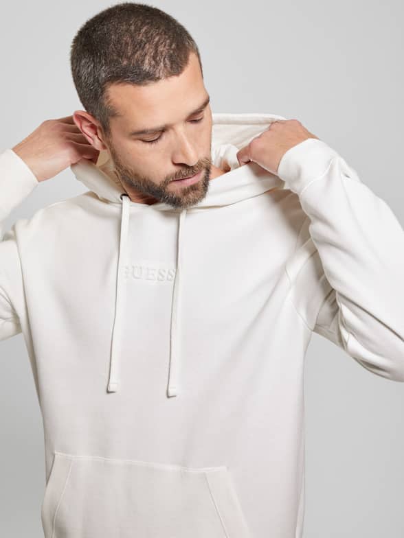 Guess white hoodie shop