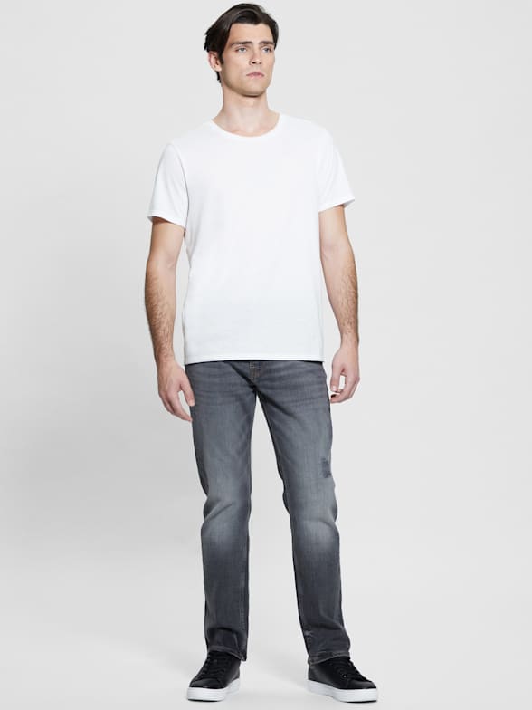 Dark Wash Slim Straight Jeans