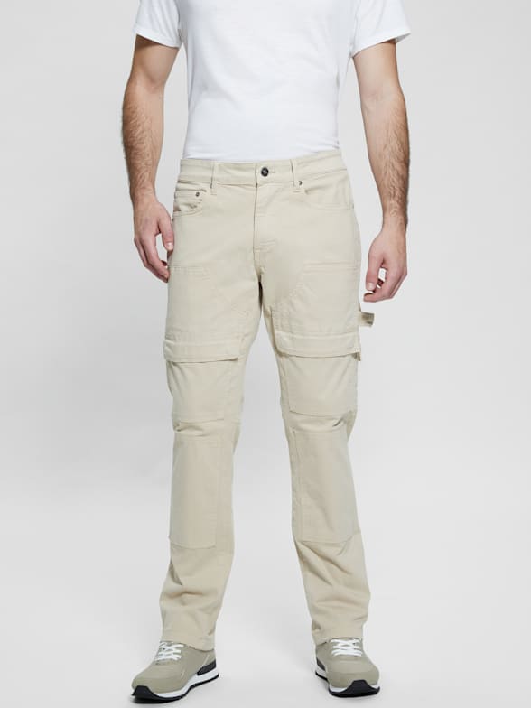Classic White Cargo Pants for Men