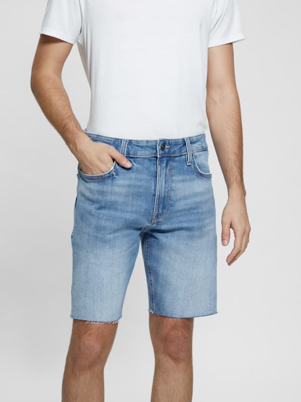 Guess jean shorts mens hotsell