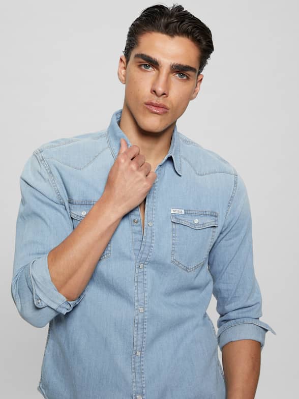 Guess jeans shirt mens best sale
