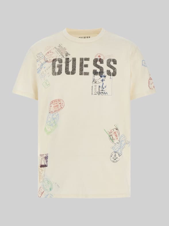 Men s Graphic Tanks T Shirts GUESS