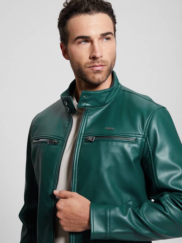 Men s Leather Jackets GUESS