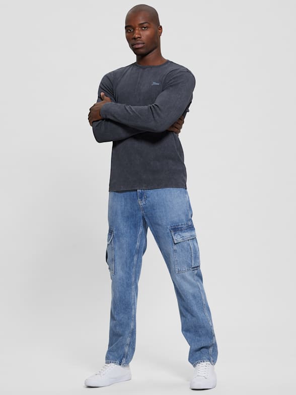 Guess men's sale long sleeve shirts