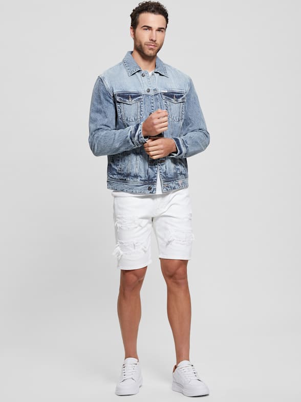 Denim jacket and shorts men new arrivals