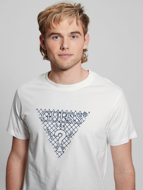 Mens Graphic Tees Triangle and Pines Nature Tshirt Men Screen