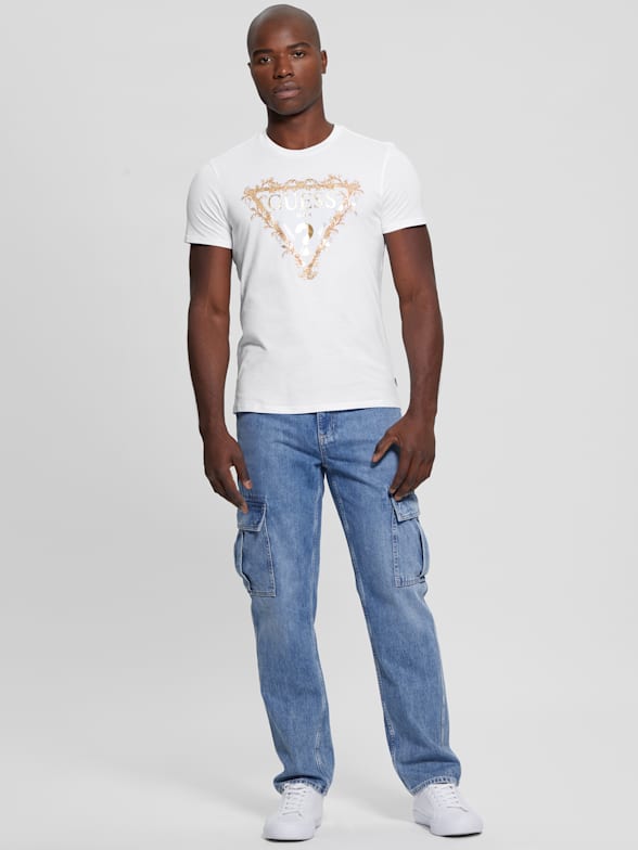 Guess t shirt mens sale sales