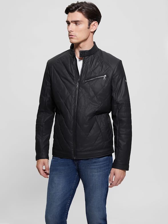 Guess real leather jacket online