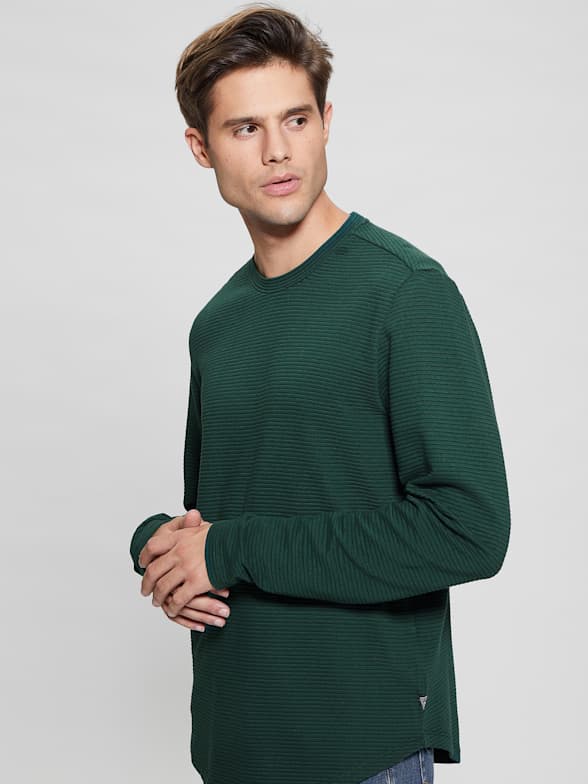 Guess ashton stripe long sleeve tee deals