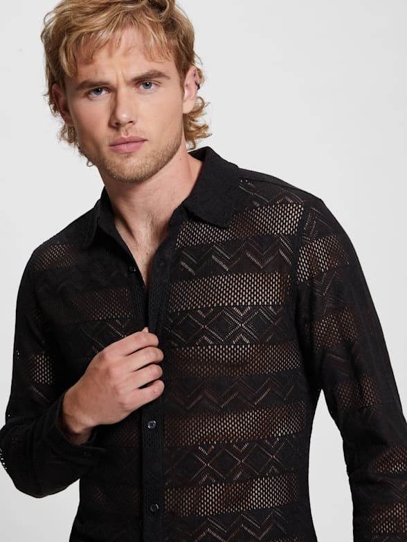 Guess men's online dress shirts