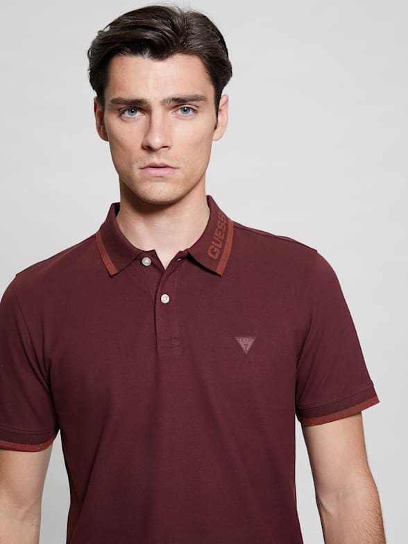 Guess maroon shirt sales