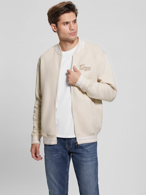 Guess white bomber jacket clearance