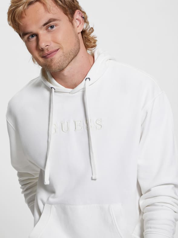 Guess white store sweatshirt mens
