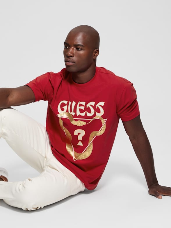 Men s Graphic Tanks T Shirts GUESS