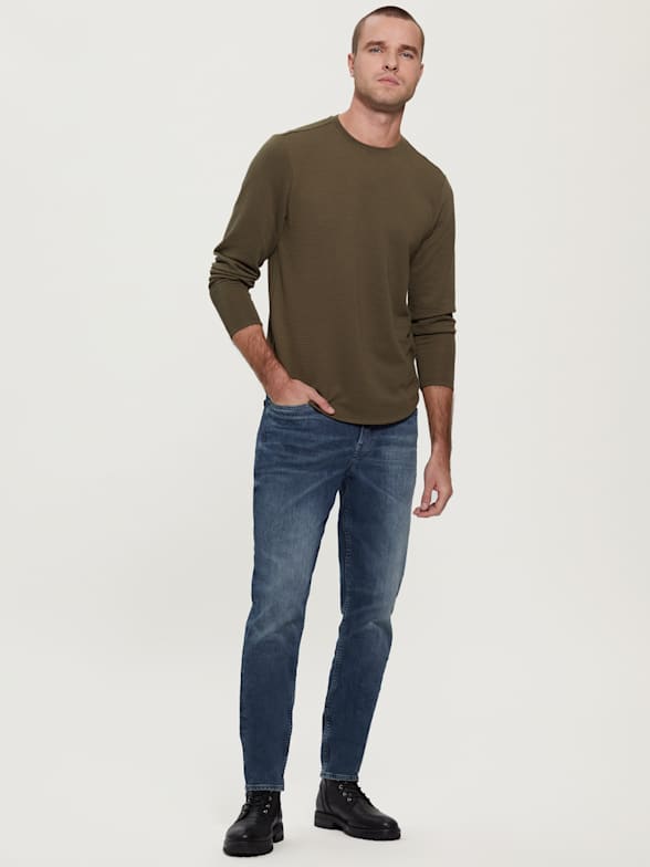 Guess long sleeve t shirt mens hot sale