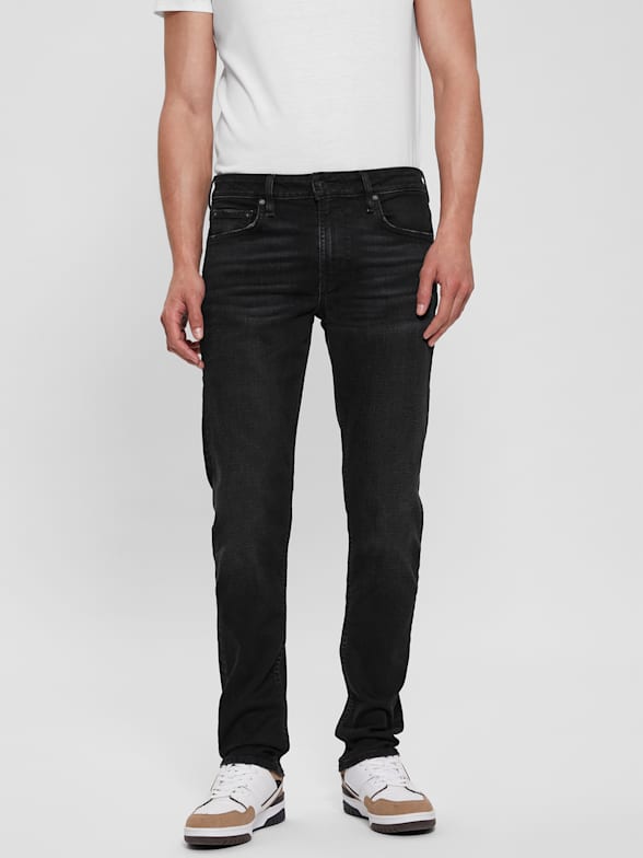 Guess slim tapered moto jeans on sale