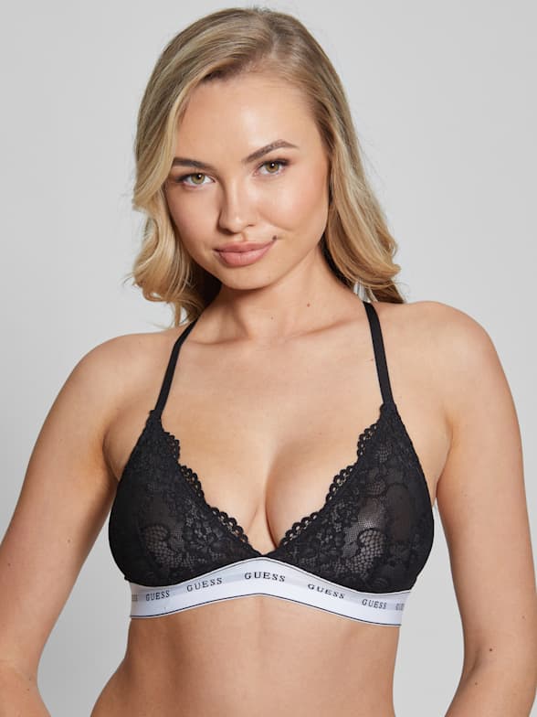Guess Womens Lace Logo Bra : : Clothing, Shoes & Accessories