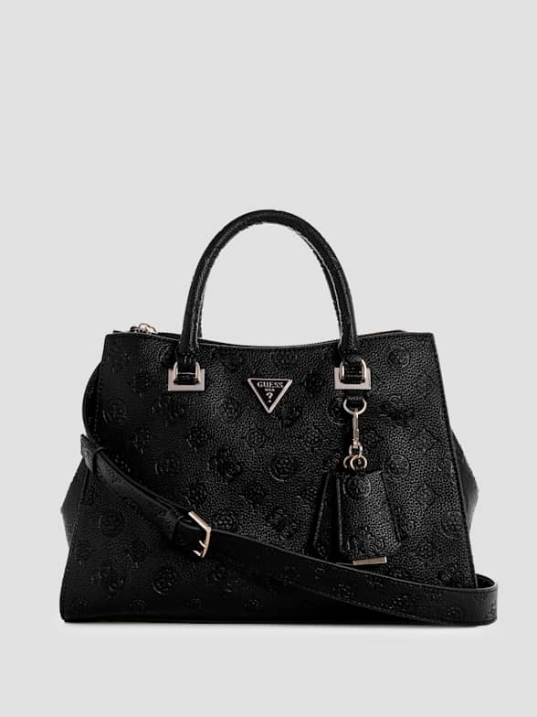 Guess black satchel clearance