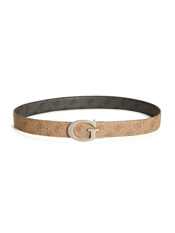 Men s Belts Leather Reversible Canvas Styles GUESS