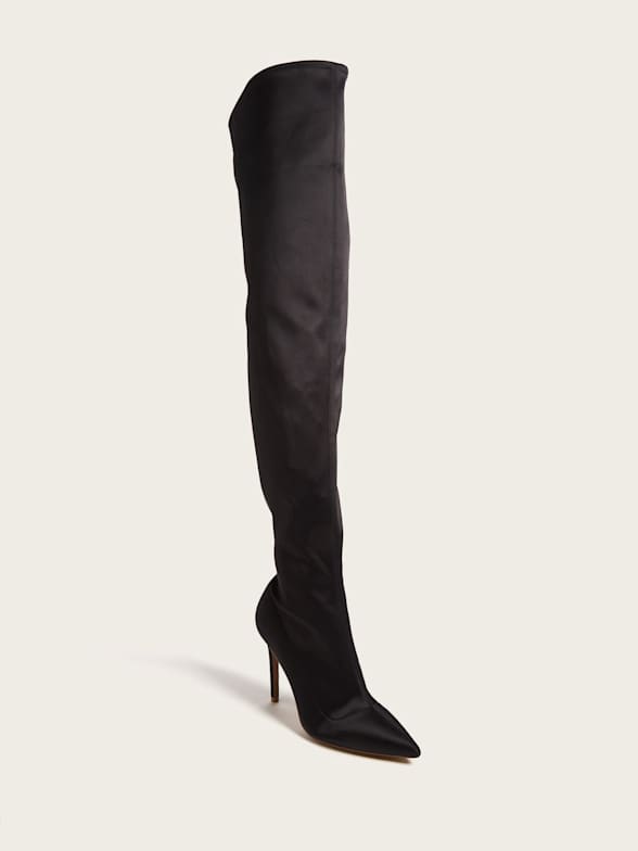 Guess black over the knee boots hot sale