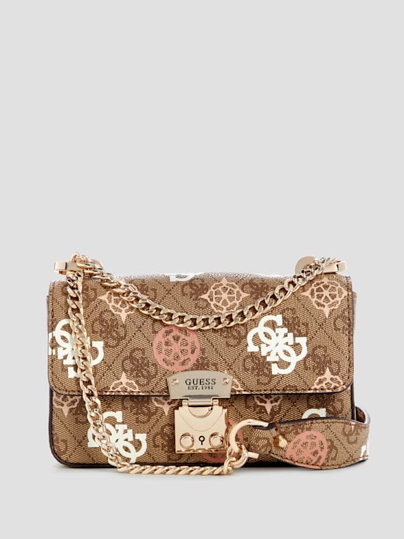 Guess cathleen logo crossbody bag hotsell