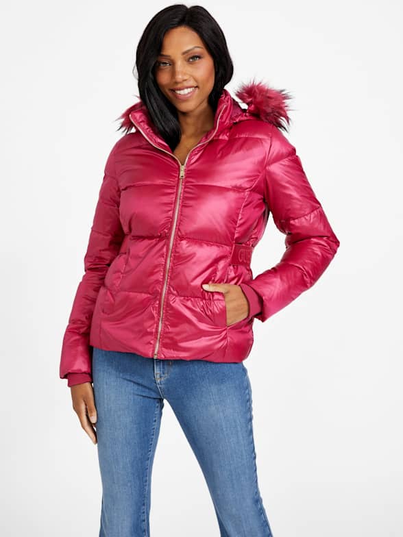 Winter jacket womens guess hot sale