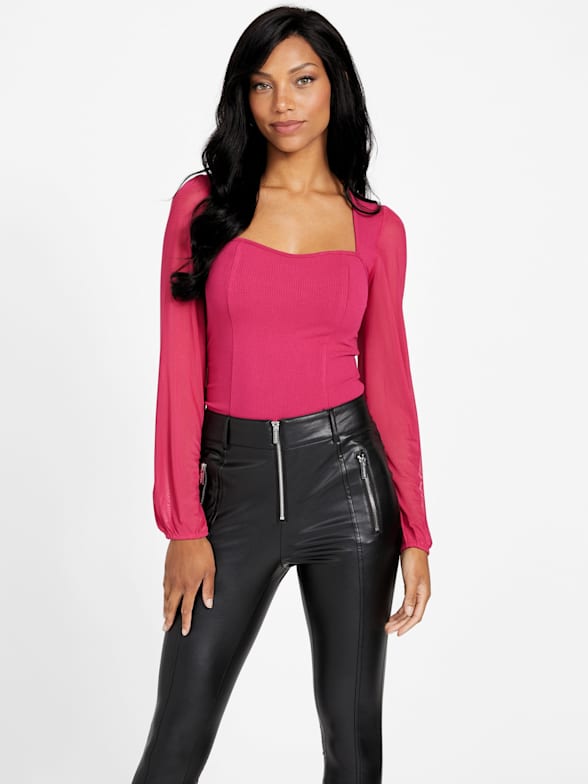 Guess pink long sleeve sale