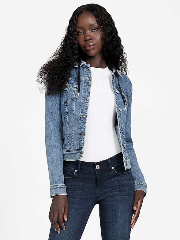 Women s Denim Jackets GUESS Factory