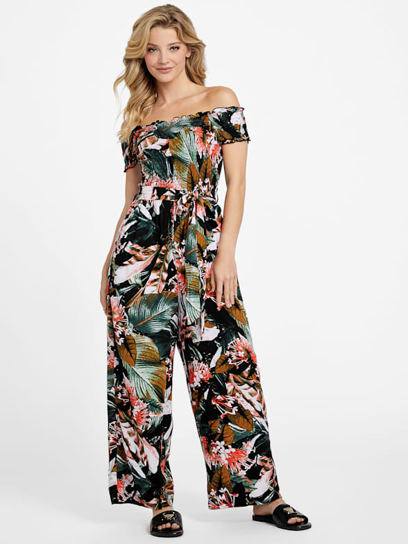 Guess clearance floral jumpsuit