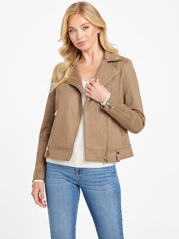 Guess suede jacket womens deals