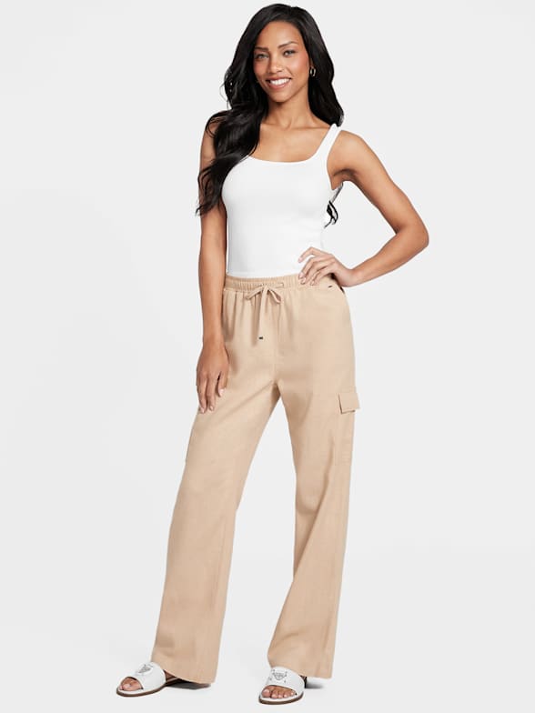 Charlotte Stripe Linen Pants