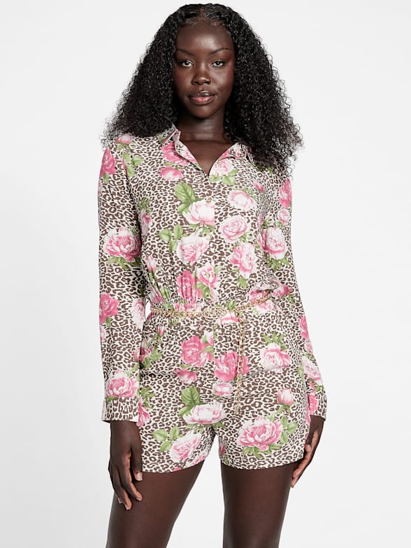 Guess floral jumpsuit sales