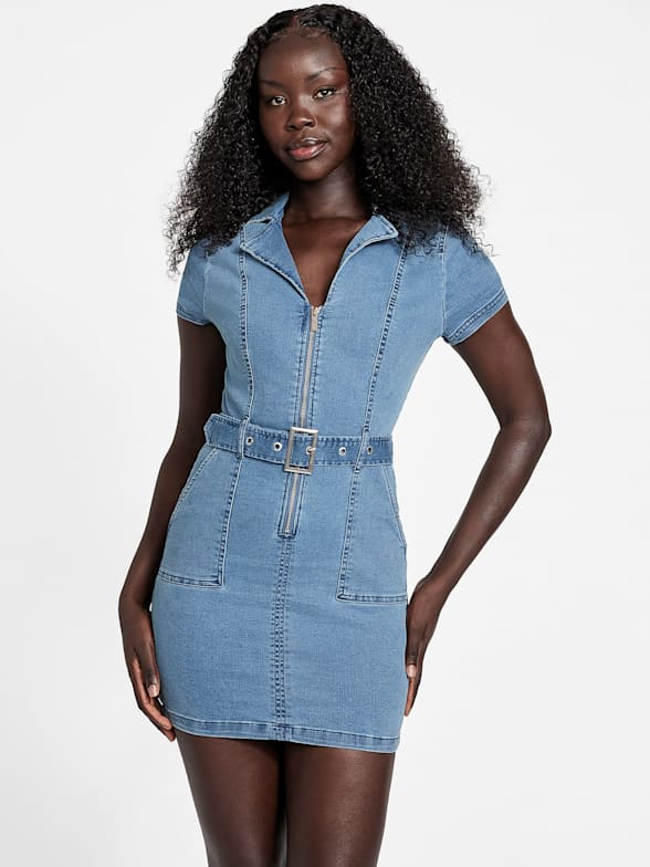 Guess denim bodycon jumpsuit new arrivals