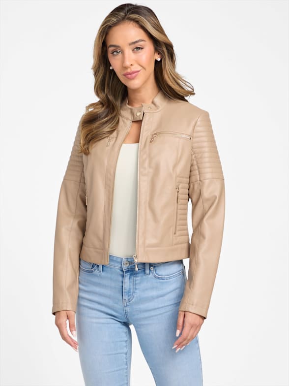Women s Jackets Outerwear GUESS Factory