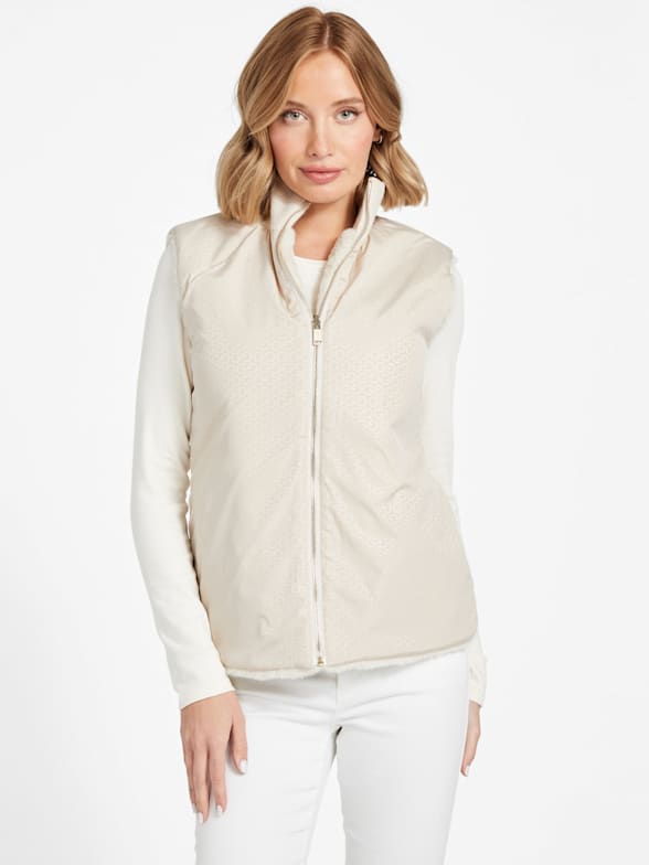 Guess white sale jacket women's