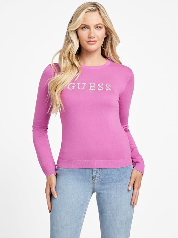 Guess pink sweater sale