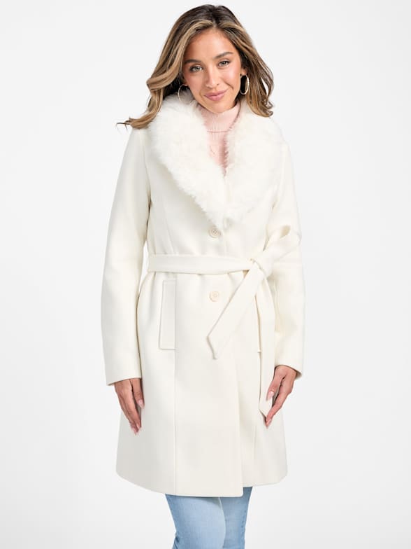 Guess white coats online