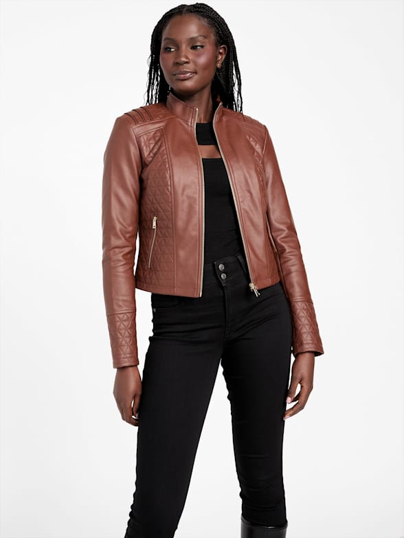 Leather Moto GUESS Factory Ca